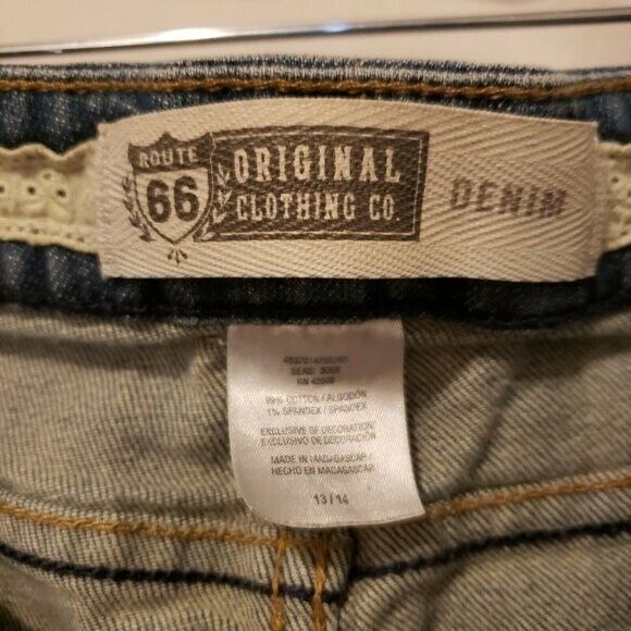Route 66 Womens Size 13/14 Blue  Solid Crop Jeans - Picture 4 of 10